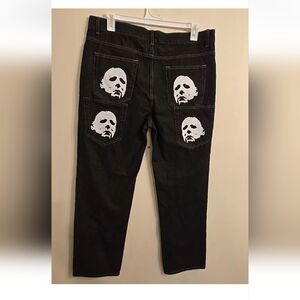 Michael Myers Horror Printed Hip Hop Denim Jeans XXL Brand New with tags